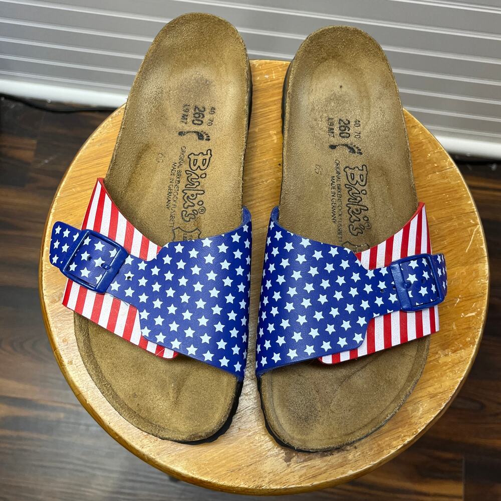 Women's Patriotic Sandals - Blue and Red
